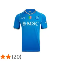 Niebieska koszulka Napoli z logo MSC i herbem Włoch. Idealna dla każdego fana!