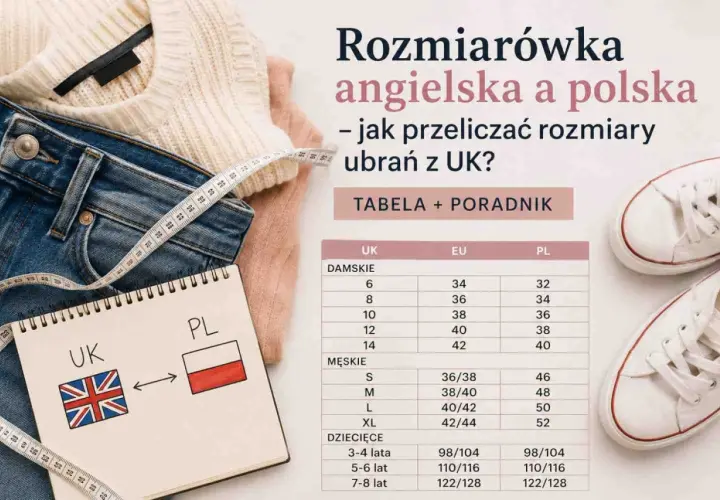 Rozmiarówka damska: UK 10 to polskie 38. Tabela pomoże Ci dobrać ubrania z UK.